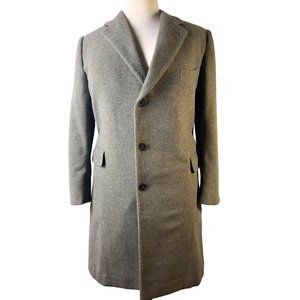BATTISTONI, Roma 100% Italian Merino Wool Trench Coat, Men's Size Large